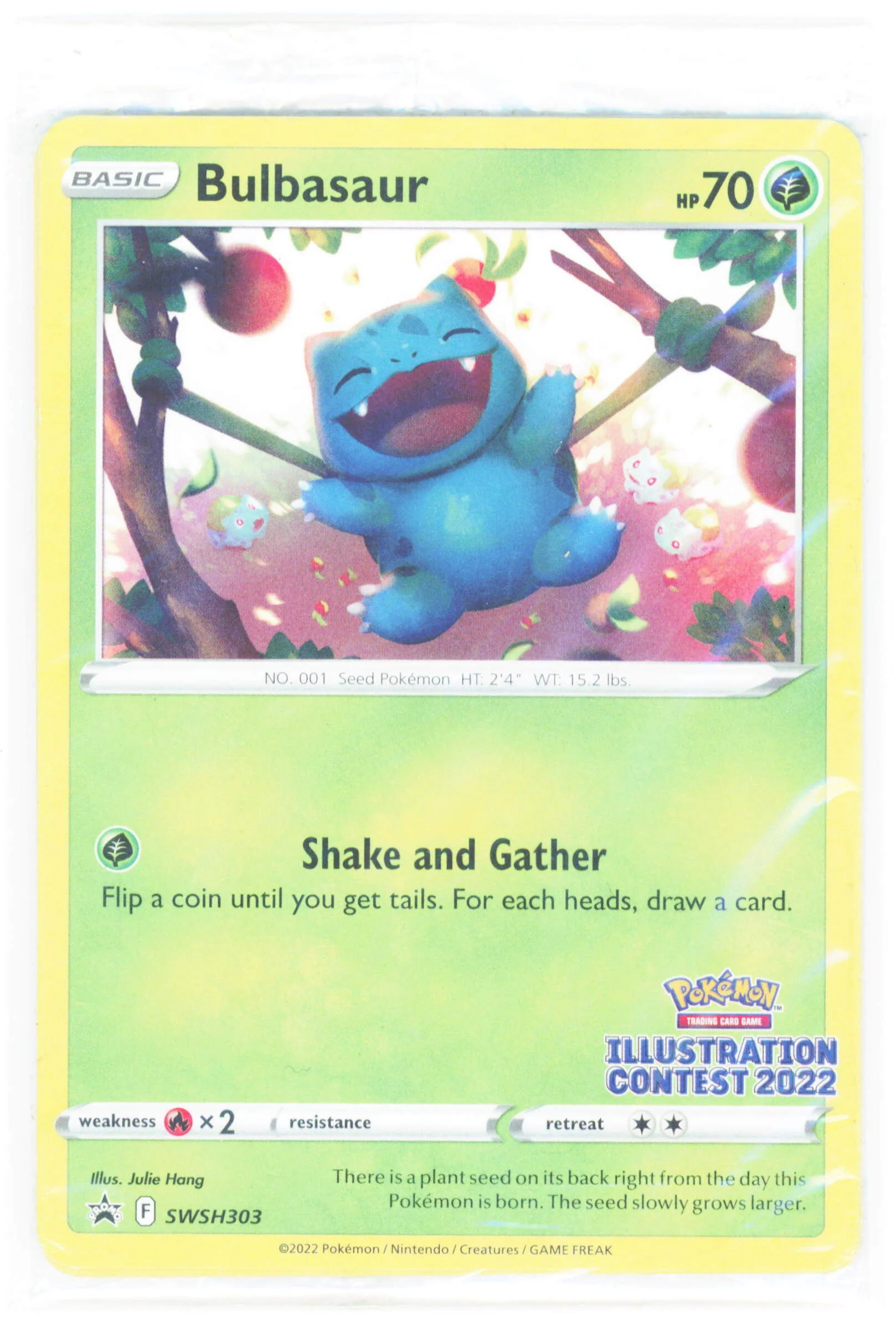 Pokemon Illustration Contest 2022 Promo Sealed Bulbasaur SWSH303, Arcanine SWSH304, Greninja SWSH305 Black Star Promos Full Set