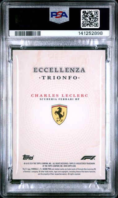 Topps Charles Leclerc 3/5 Trionfo Orange Eccellenza F1 PSA 10 - Image 2