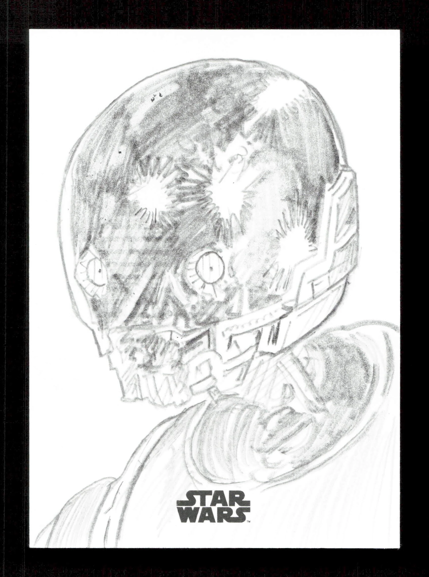 Topps K2SO Star Wars Sketch Card By Dan Cooney Star Wars Chrome Galaxy 2025