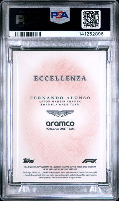 Topps Fernando Alonso Eccelenza 04/10 Red 2024 Eccellenza Formula 1 PSA 10 - Image 2