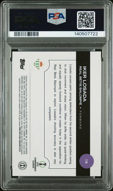 Topps Iker Losada 01/25 Orange RC 2024/25 Sapphire UCC PSA 10 - Image 2