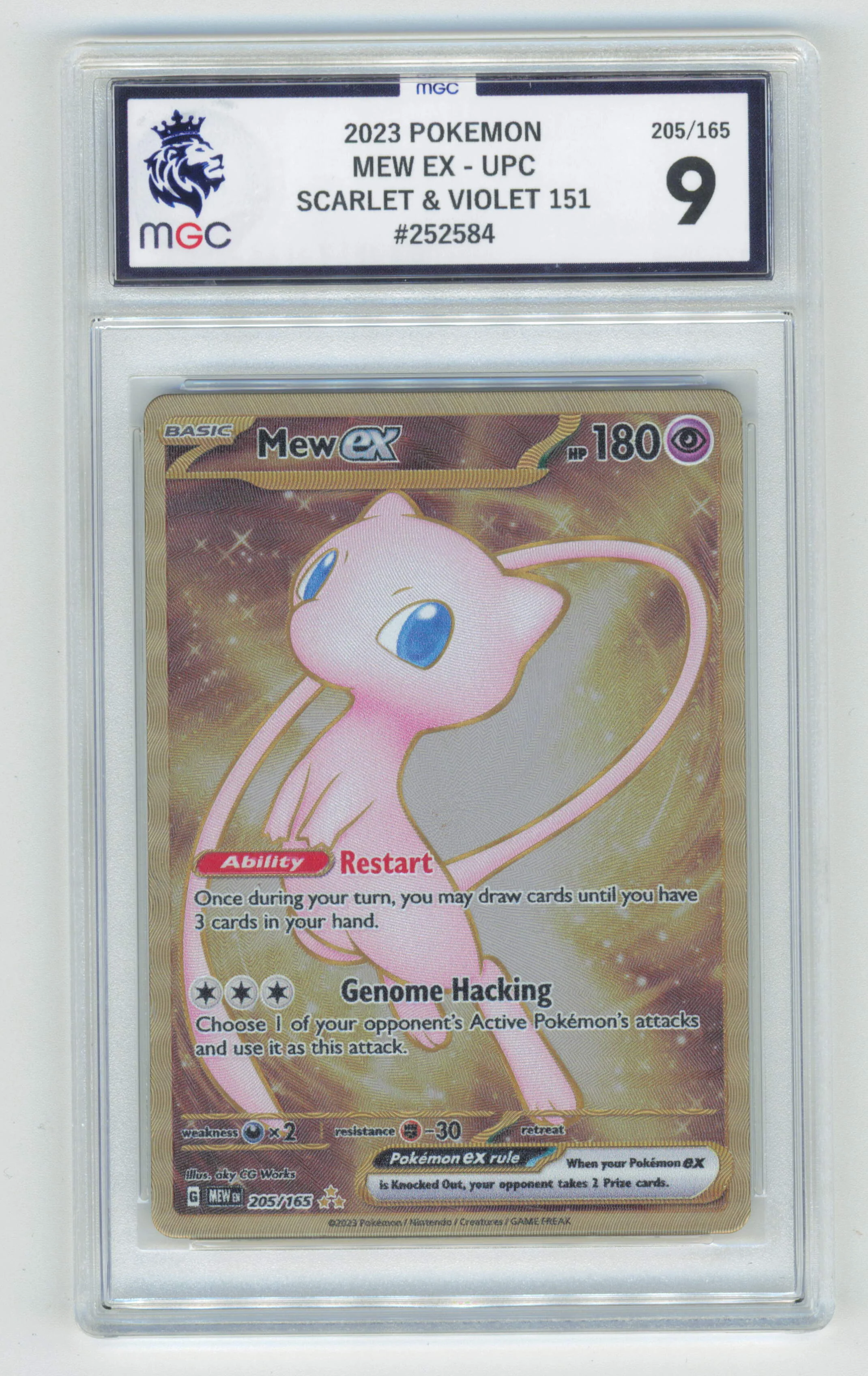 Pokemon Mew EX 205/165 Metal Full Art 2023 151 MGC 9