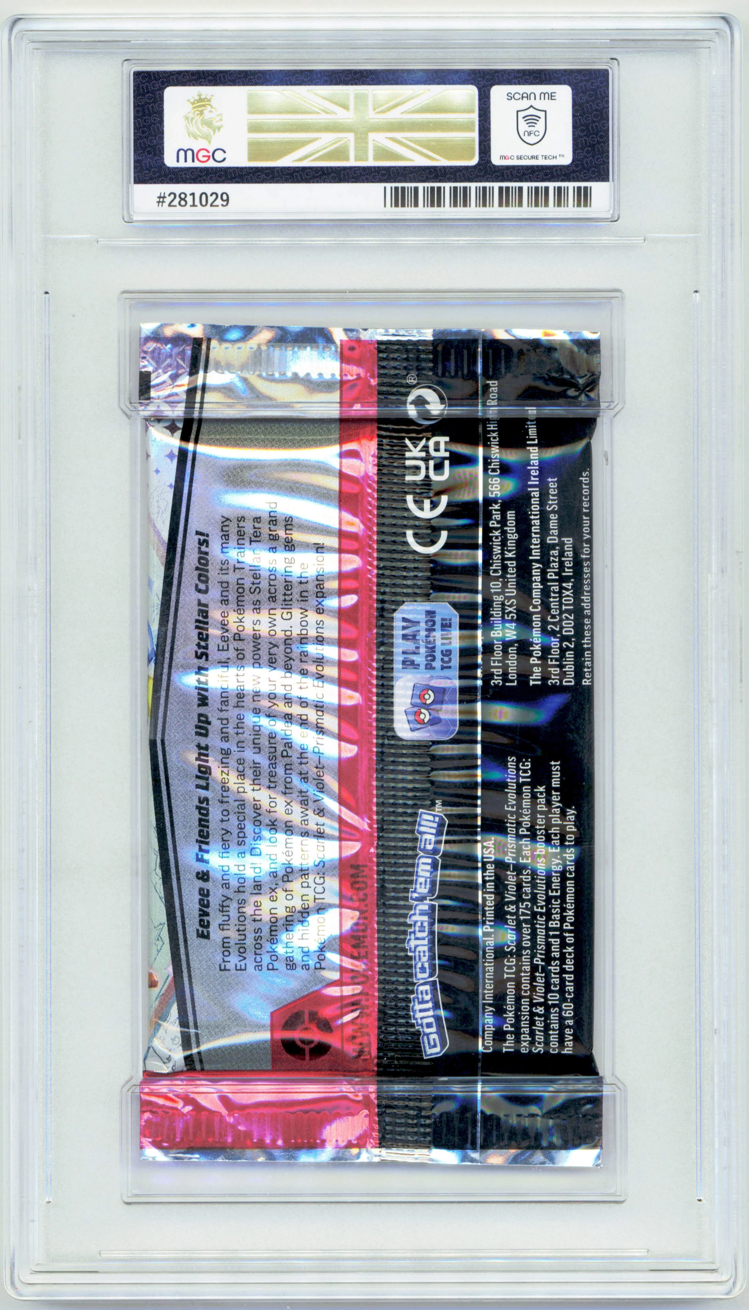 Pokemon Prismatic Evolutions Graded Sealed Booster Pack 2025 MGC 10 - Image 2