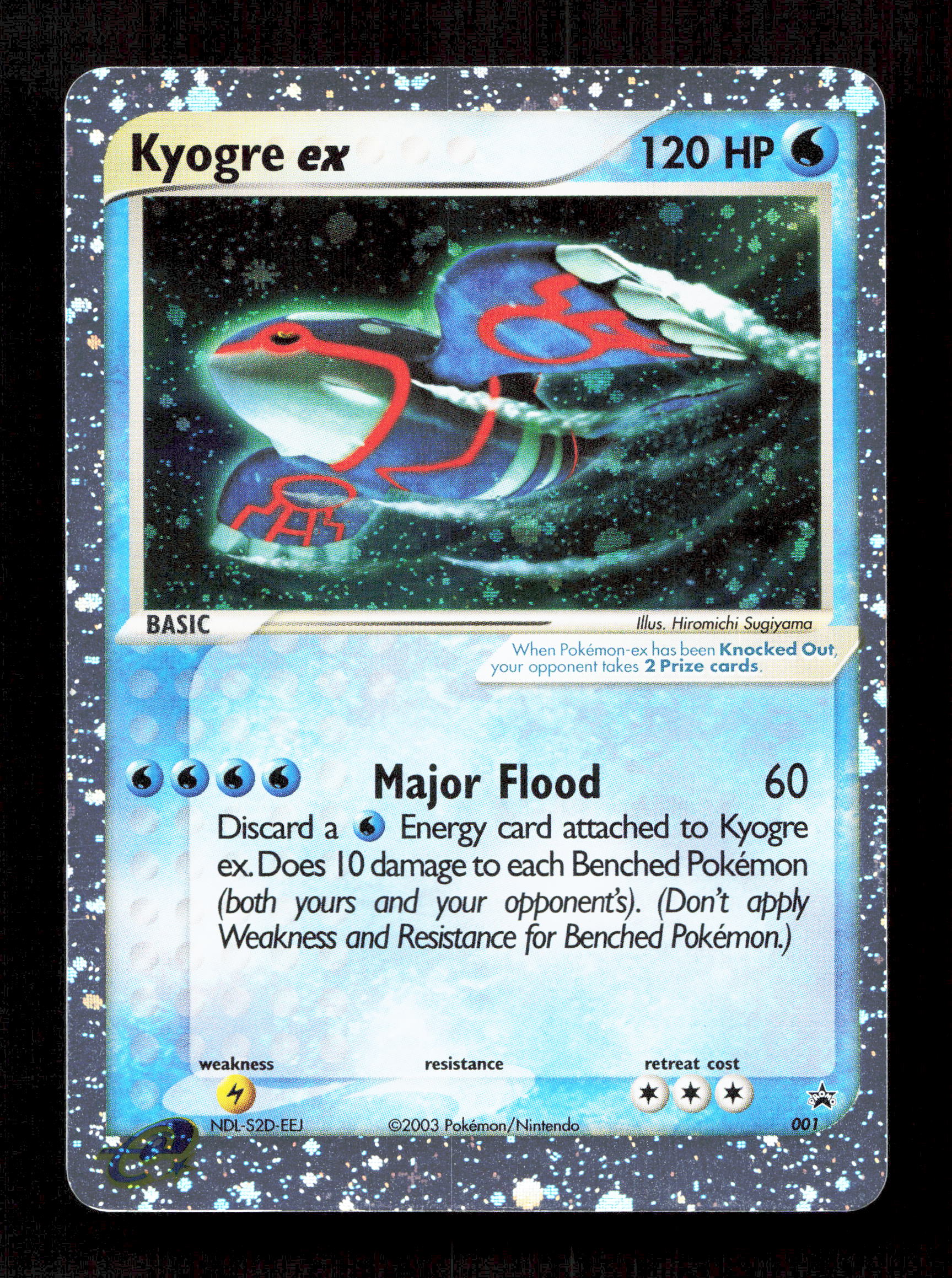 Pokemon Kyogre EX Holo 001 2003 Black Star Promo