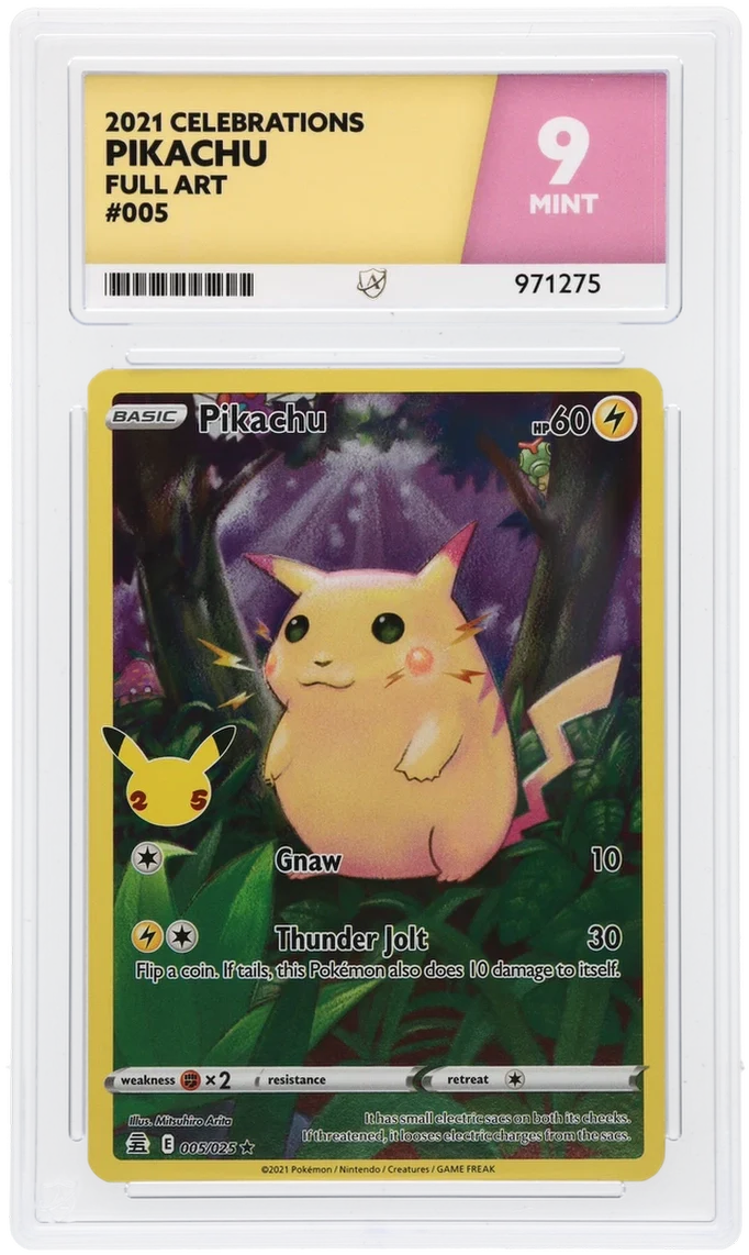 Pokemon Pikachu 005/025 Full Art 2021 Celebrations ACE 9