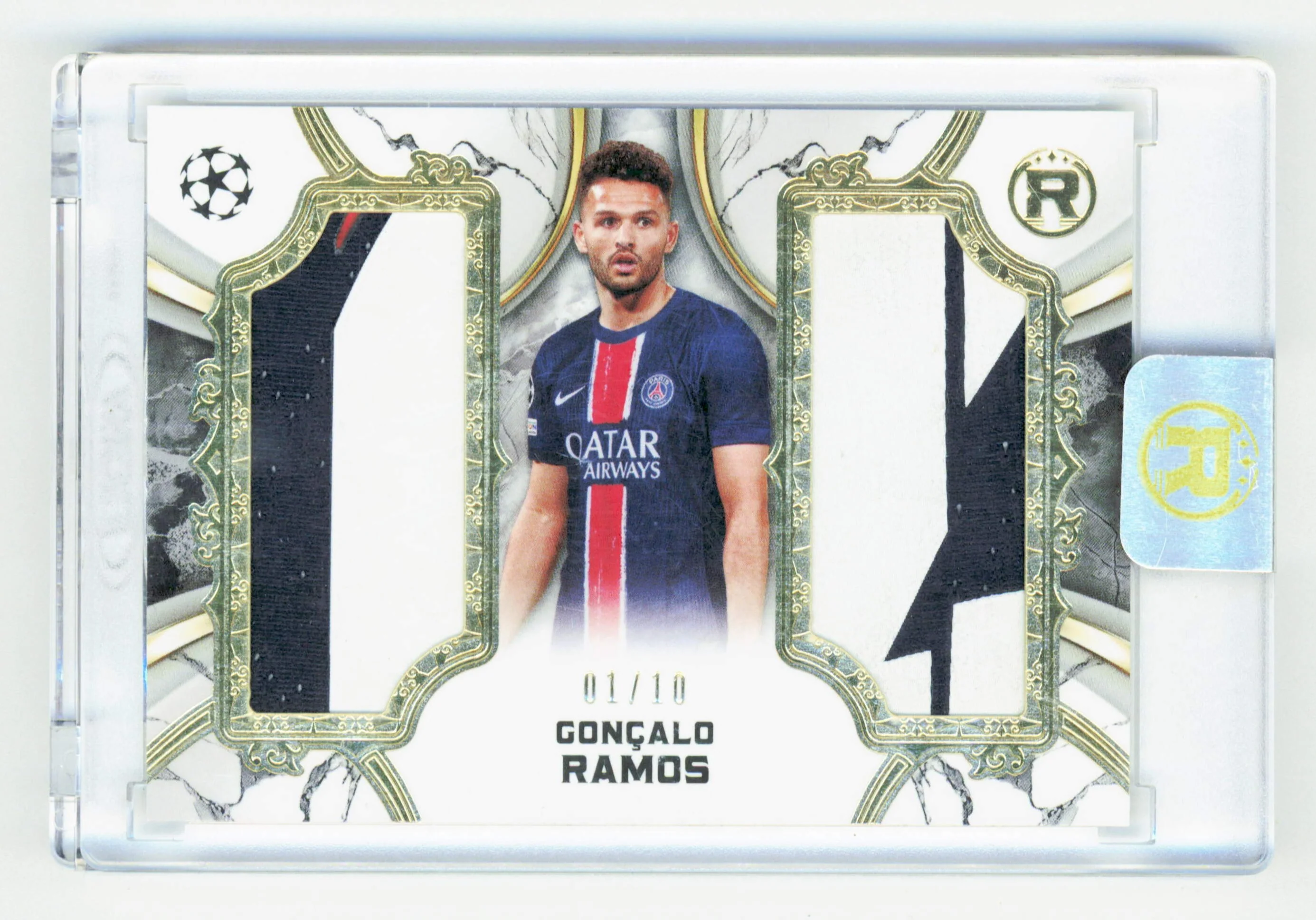 Topps Goncalo Ramos Reverence Daul Match-Worn Relic Card /10 Reverence UEFA Club Competitions 2024-25