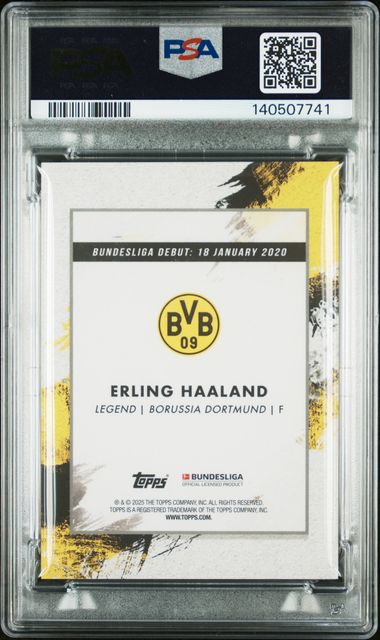 Topps Erling Haaland 08/99 Inception Point Blue 2024/25 Inception Bundesliga PSA 10 - Image 2