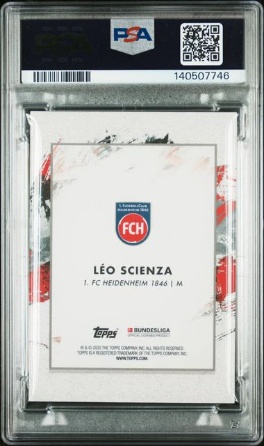 Topps Leo Scienza Emerging Stars 02/10 RC 2024-25 Inception Bundesliga PSA 10 - Image 2