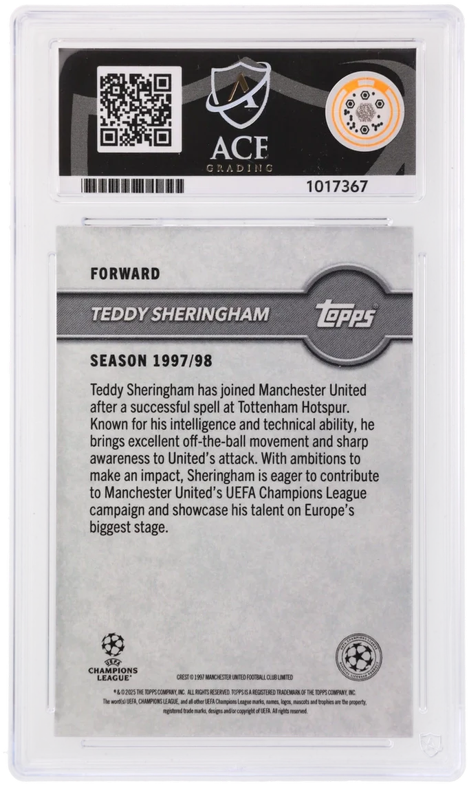 Topps Teddy Sheringham Red Autograph 02/10 2024/25 The Lost Rookies ACE 10 - Image 2