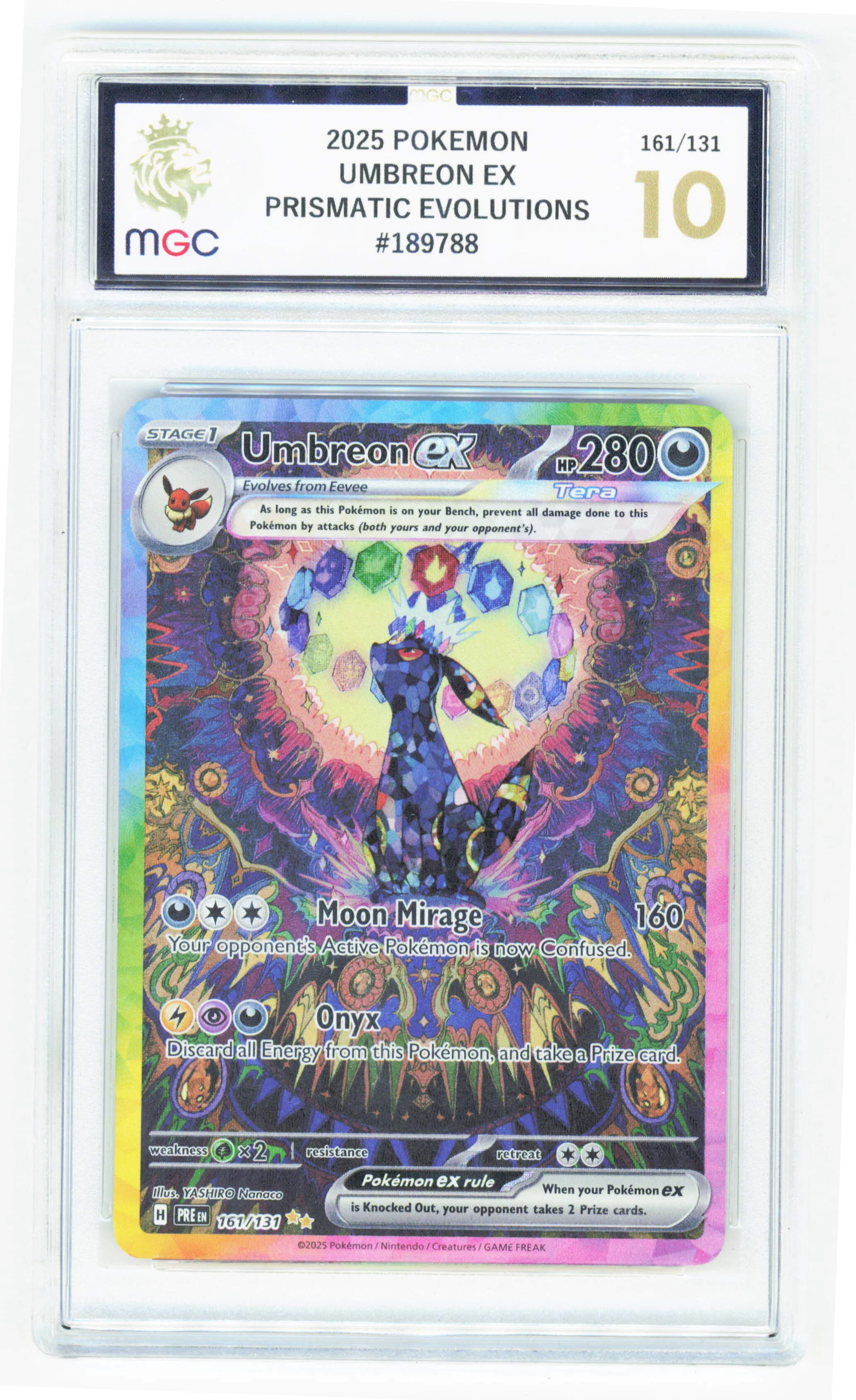 Pokemon Umbreon EX 161/131 Special Illustration Rare 2025 Prismatic Evolutions MGC 10